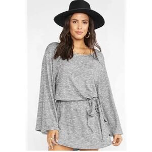 Show Me Your Mumu small Monica Metallic Gray Sweater Dress *see description*
